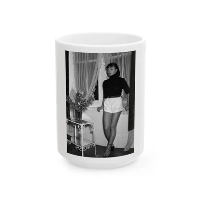 Joan Collins #683 (Vintage Female Icon) White Coffee Mug 15oz - Go Mug Yourself