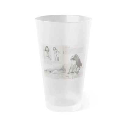 Joan Collins #686 - 2 Pages, 3 B&W Photos, Captions & Article Start from Picture Week 3-27-56 (Vintage Female Icon) Frosted Pint Glass 16oz 16oz Frosted - Go Mug Yourself