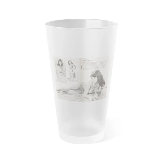 Joan Collins #686 - 2 Pages, 3 B&W Photos, Captions & Article Start from Picture Week 3-27-56 (Vintage Female Icon) Frosted Pint Glass 16oz 16oz Frosted - Go Mug Yourself