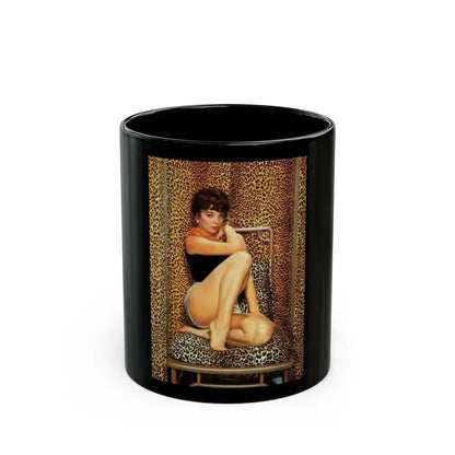 Joan Collins #78 (Vintage Female Icon) Black Coffee Mug 11oz - Go Mug Yourself