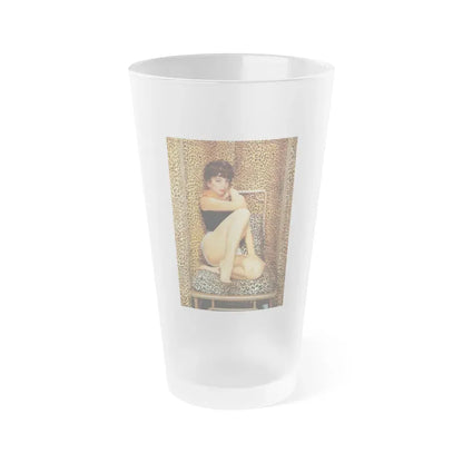 Joan Collins #78 (Vintage Female Icon) Frosted Pint Glass 16oz 16oz Frosted - Go Mug Yourself