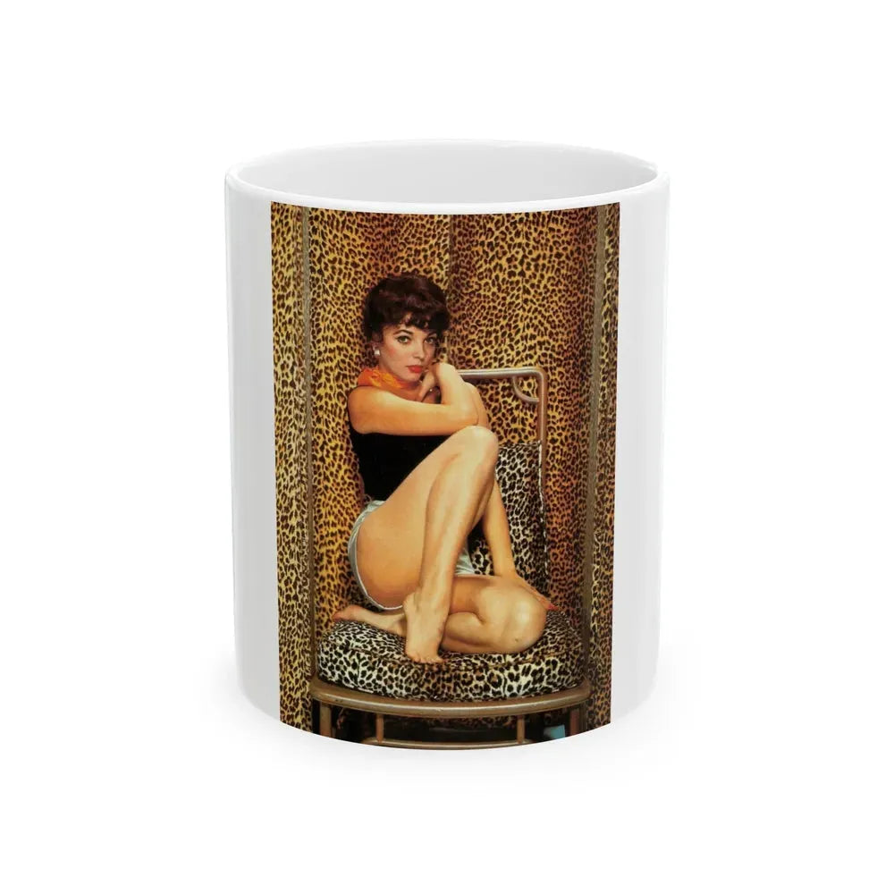 Joan Collins #78 (Vintage Female Icon) White Coffee Mug 11oz - Go Mug Yourself