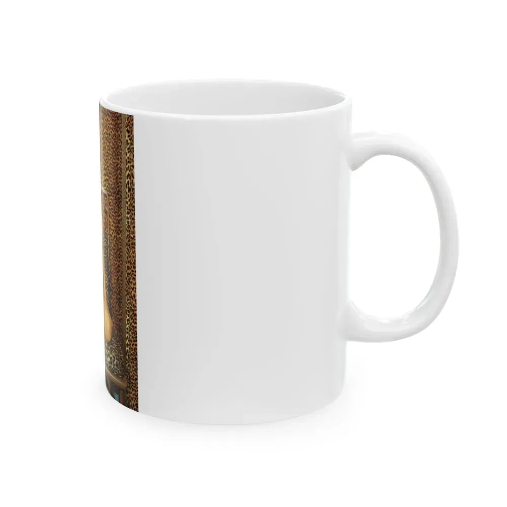 Joan Collins #78 (Vintage Female Icon) White Coffee Mug - Go Mug Yourself