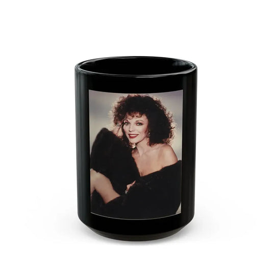 Joan Collins #89 (Vintage Female Icon) Black Coffee Mug 15oz - Go Mug Yourself