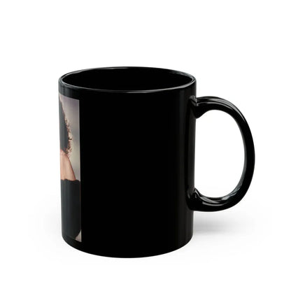 Joan Collins #89 (Vintage Female Icon) Black Coffee Mug - Go Mug Yourself