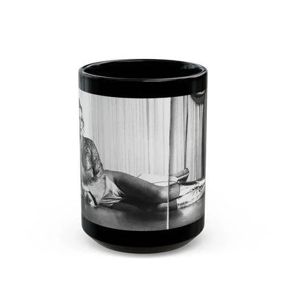 Joan Collins #98 (Vintage Female Icon) Black Coffee Mug 15oz - Go Mug Yourself
