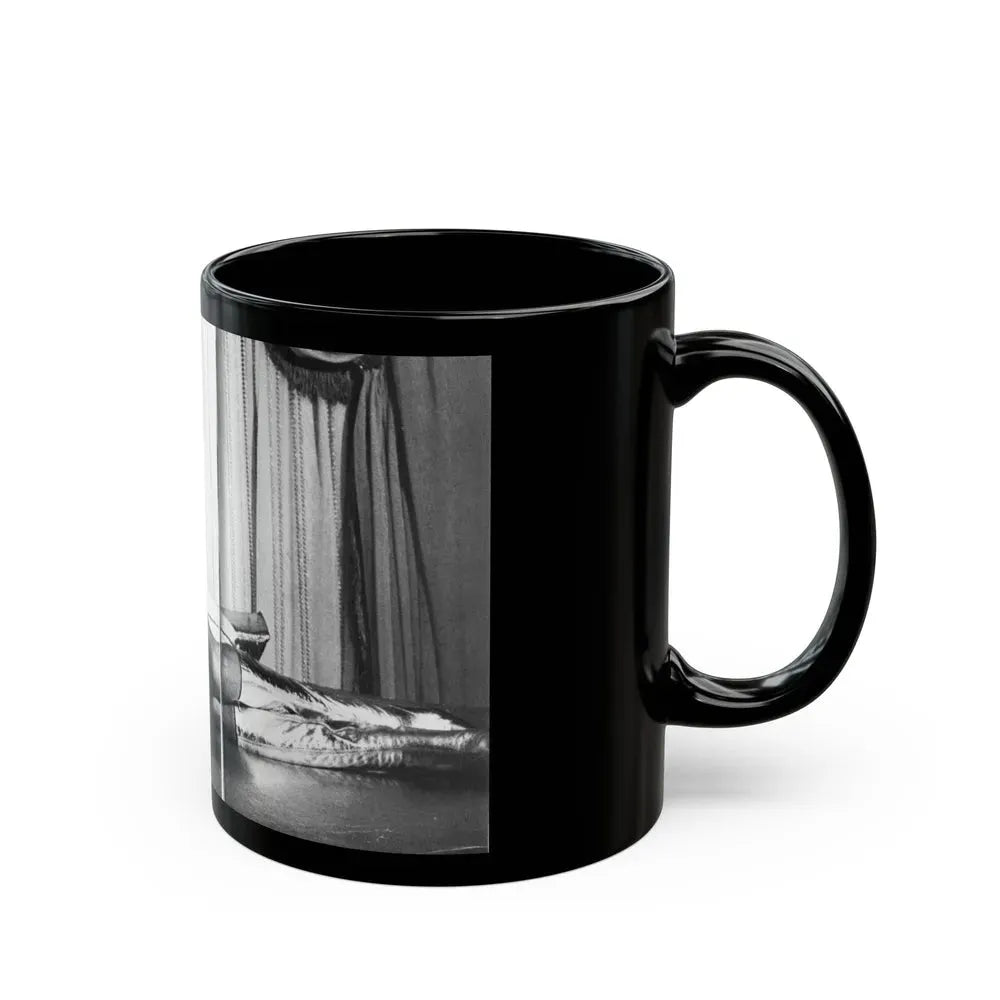 Joan Collins #98 (Vintage Female Icon) Black Coffee Mug - Go Mug Yourself