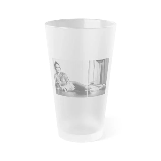 Joan Collins #98 (Vintage Female Icon) Frosted Pint Glass 16oz 16oz Frosted - Go Mug Yourself