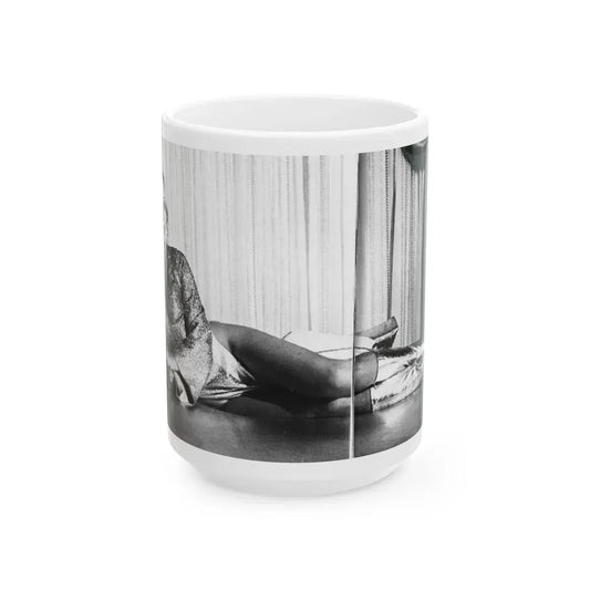 Joan Collins #98 (Vintage Female Icon) White Coffee Mug 15oz - Go Mug Yourself