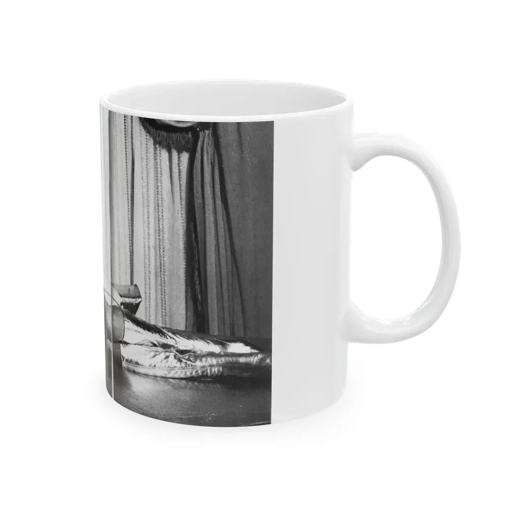 Joan Collins #98 (Vintage Female Icon) White Coffee Mug - Go Mug Yourself