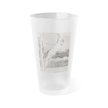 Joan Shawlee #01 (Vintage Female Icon) Frosted Pint Glass 16oz 16oz Frosted - Go Mug Yourself
