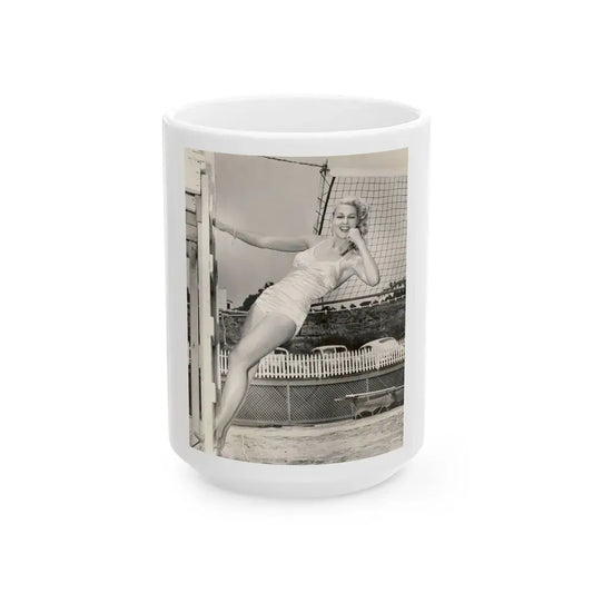 Joan Shawlee #01 (Vintage Female Icon) White Coffee Mug 15oz - Go Mug Yourself