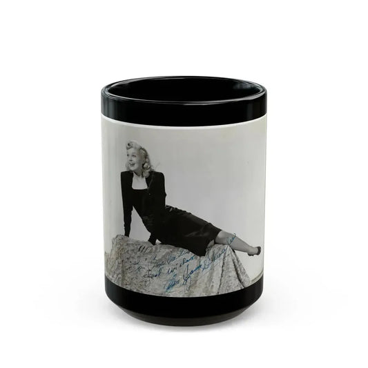 Joan Shawlee #04 (Vintage Female Icon) Black Coffee Mug 15oz - Go Mug Yourself