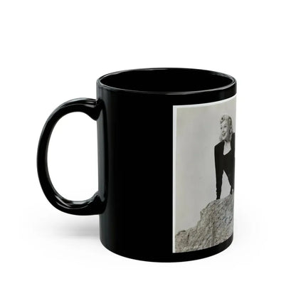 Joan Shawlee #04 (Vintage Female Icon) Black Coffee Mug - Go Mug Yourself