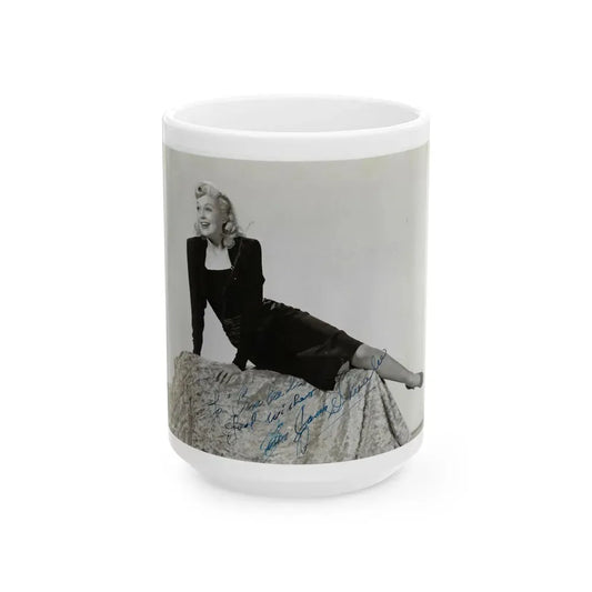 Joan Shawlee #04 (Vintage Female Icon) White Coffee Mug 15oz - Go Mug Yourself