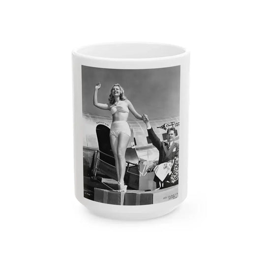 Joan Shawlee #05 (Vintage Female Icon) White Coffee Mug 15oz - Go Mug Yourself