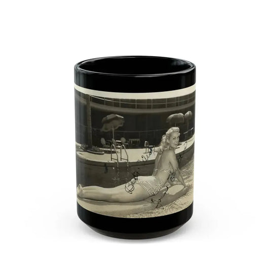 Joan Shawlee #07 (Vintage Female Icon) Black Coffee Mug 15oz - Go Mug Yourself