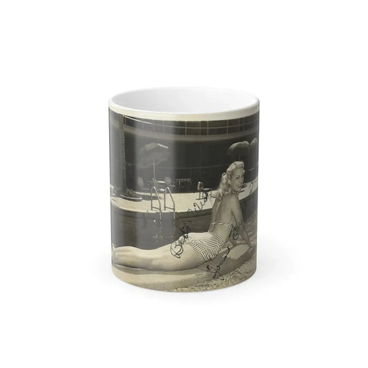Joan Shawlee #07 (Vintage Female Icon) Color Changing Coffee Mug 11oz - Go Mug Yourself