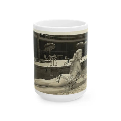 Joan Shawlee #07 (Vintage Female Icon) White Coffee Mug 15oz - Go Mug Yourself