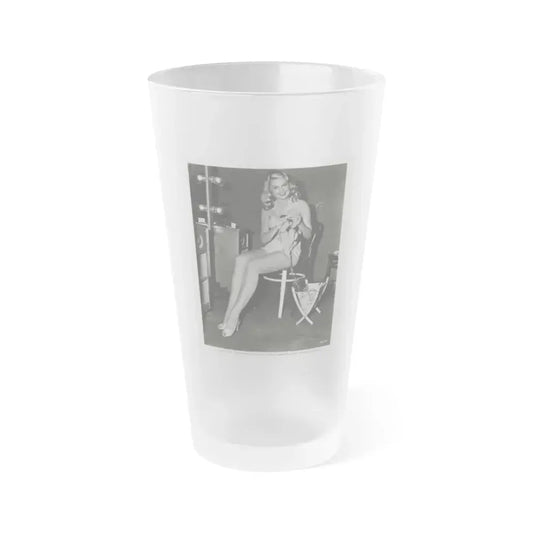 Joan Shawlee #09 (Vintage Female Icon) Frosted Pint Glass 16oz 16oz Frosted - Go Mug Yourself