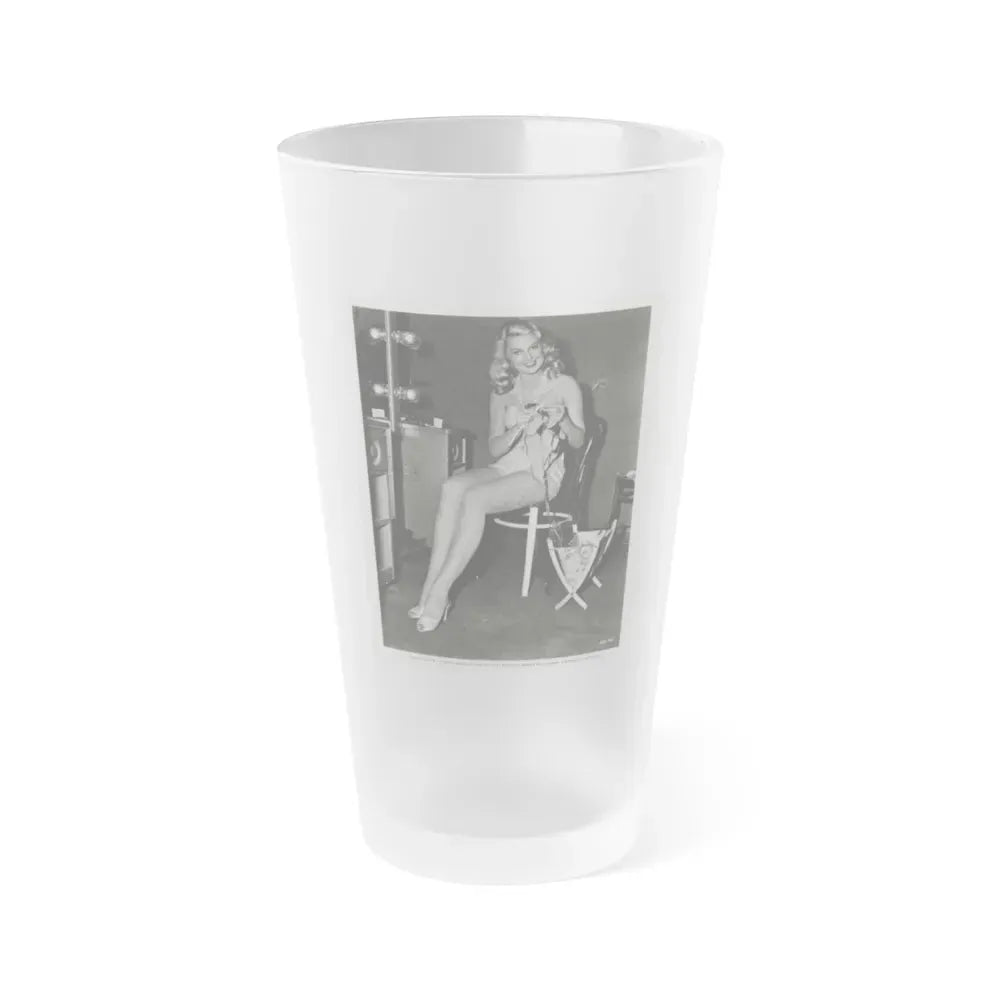 Joan Shawlee #09 (Vintage Female Icon) Frosted Pint Glass 16oz 16oz Frosted - Go Mug Yourself