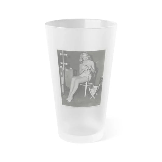 Joan Shawlee #09 (Vintage Female Icon) Frosted Pint Glass 16oz 16oz Frosted - Go Mug Yourself
