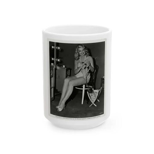 Joan Shawlee #09 (Vintage Female Icon) White Coffee Mug 15oz - Go Mug Yourself