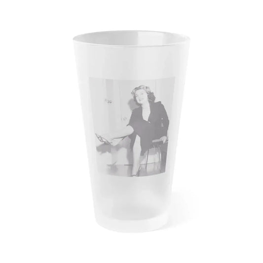 Joan Shawlee #10 (Vintage Female Icon) Frosted Pint Glass 16oz 16oz Frosted - Go Mug Yourself