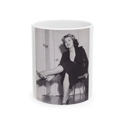 Joan Shawlee #10 (Vintage Female Icon) White Coffee Mug 11oz - Go Mug Yourself