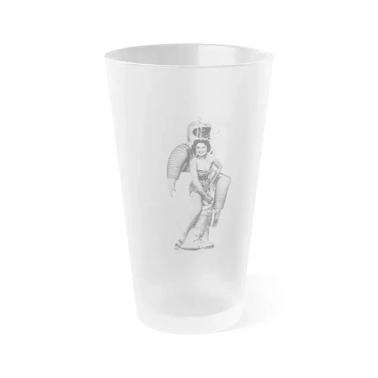 Joan Shawlee #13 (Vintage Female Icon) Frosted Pint Glass 16oz 16oz Frosted - Go Mug Yourself