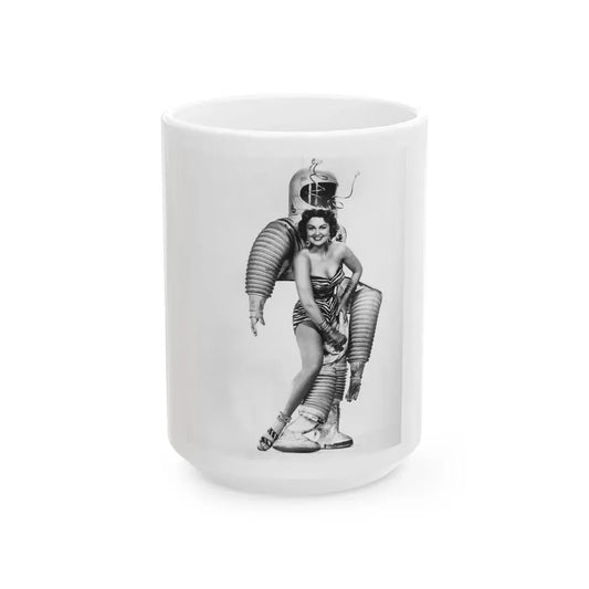 Joan Shawlee #13 (Vintage Female Icon) White Coffee Mug 15oz - Go Mug Yourself
