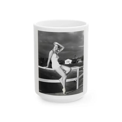 Joan Shawlee #17 (Vintage Female Icon) White Coffee Mug 15oz - Go Mug Yourself