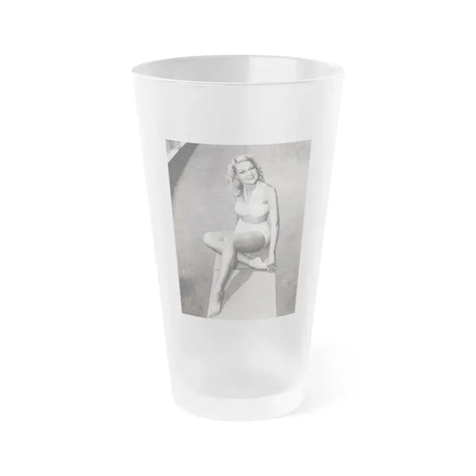 Joan Shawlee #25 (Vintage Female Icon) Frosted Pint Glass 16oz 16oz Frosted - Go Mug Yourself