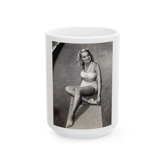 Joan Shawlee #25 (Vintage Female Icon) White Coffee Mug 15oz - Go Mug Yourself