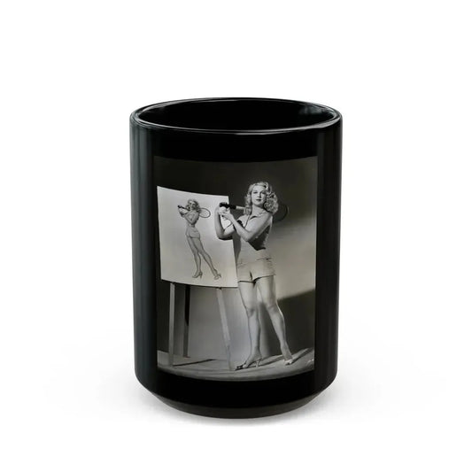 Joan Shawlee #27 (Vintage Female Icon) Black Coffee Mug 15oz - Go Mug Yourself