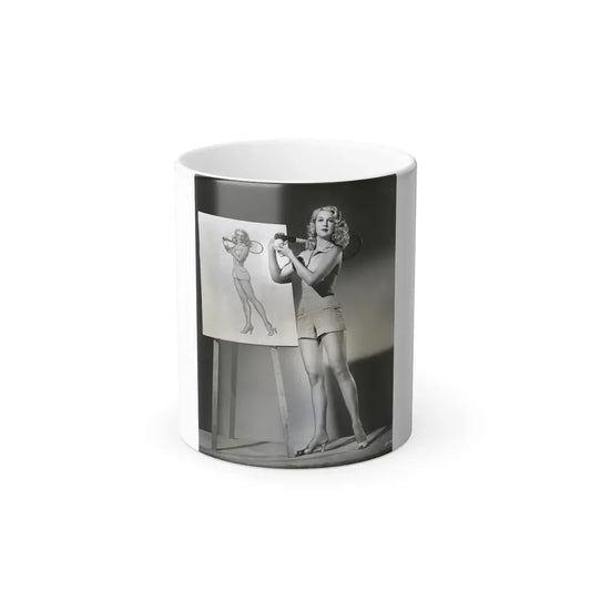 Joan Shawlee #27 (Vintage Female Icon) Color Changing Coffee Mug 11oz - Go Mug Yourself
