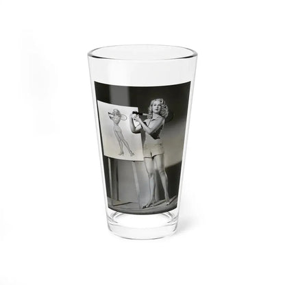 Joan Shawlee #27 (Vintage Female Icon) Pint Glass 16oz 16oz - Go Mug Yourself