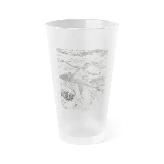 Joan Shawlee #31 (Vintage Female Icon) Frosted Pint Glass 16oz 16oz Frosted - Go Mug Yourself
