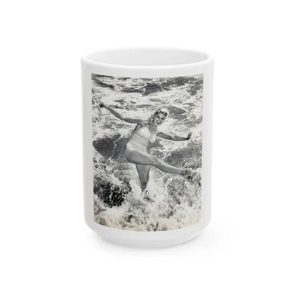 Joan Shawlee #31 (Vintage Female Icon) White Coffee Mug 15oz - Go Mug Yourself