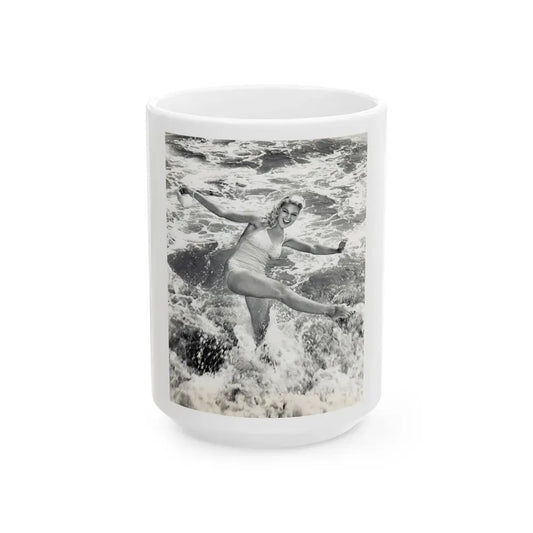 Joan Shawlee #31 (Vintage Female Icon) White Coffee Mug 15oz - Go Mug Yourself