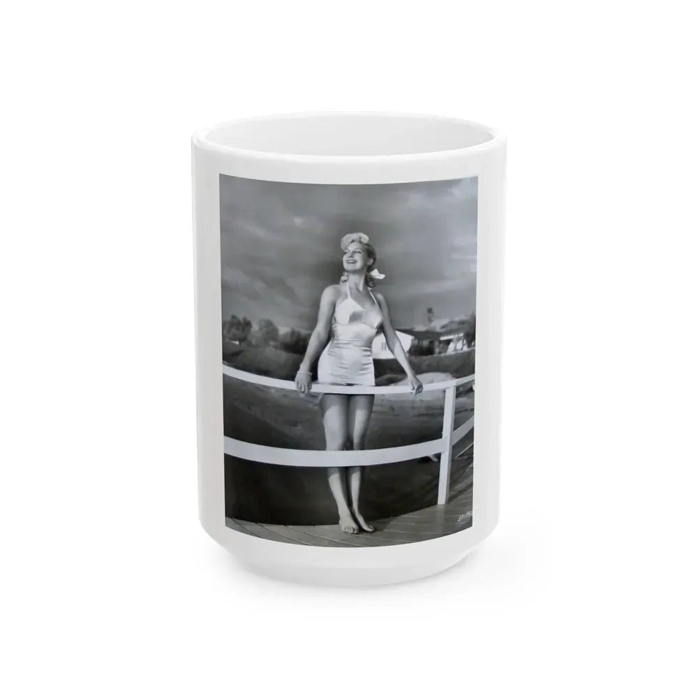 Joan Shawlee #32 (Vintage Female Icon) White Coffee Mug 15oz - Go Mug Yourself