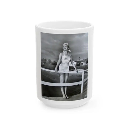 Joan Shawlee #32 (Vintage Female Icon) White Coffee Mug 15oz - Go Mug Yourself