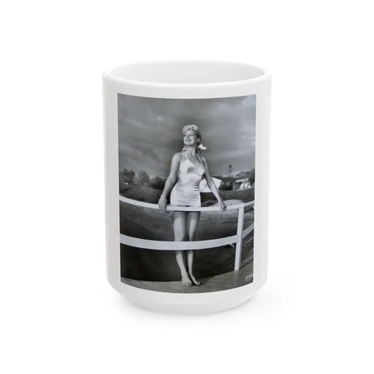 Joan Shawlee #32 (Vintage Female Icon) White Coffee Mug 15oz - Go Mug Yourself