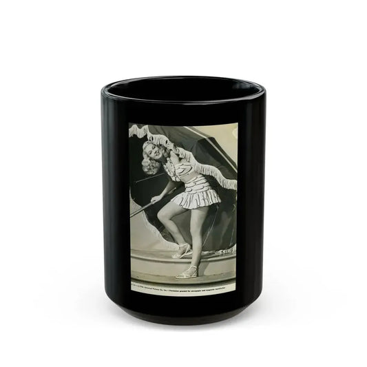 Joan Shawlee #45 (Vintage Female Icon) Black Coffee Mug 15oz - Go Mug Yourself