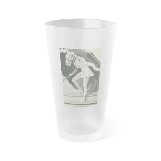 Joan Shawlee #45 (Vintage Female Icon) Frosted Pint Glass 16oz 16oz Frosted - Go Mug Yourself