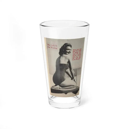 Joan Shawlee #48 - Page 62 - Pages 3 of 3 with, Joan+1 Full Page B&W Photo & Caption from People Today Pocket Mag. 1-26-55 (Vintage Female Icon) Pint Glass 16oz 16oz - Go Mug Yourself