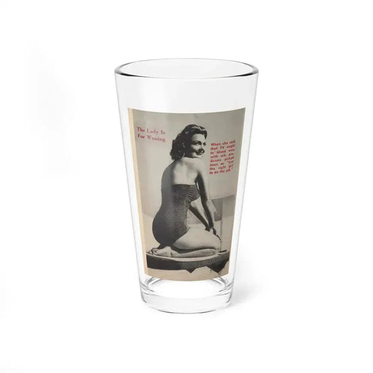 Joan Shawlee #48 - Page 62 - Pages 3 of 3 with, Joan+1 Full Page B&W Photo & Caption from People Today Pocket Mag. 1-26-55 (Vintage Female Icon) Pint Glass 16oz 16oz - Go Mug Yourself