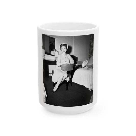 Joan Taylor #08 (Vintage Female Icon) White Coffee Mug 15oz - Go Mug Yourself