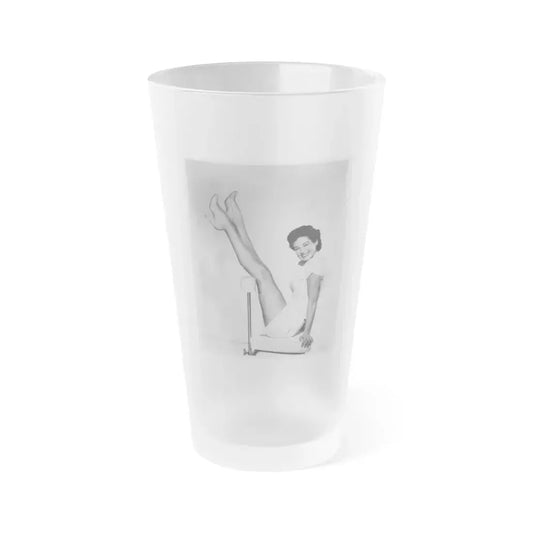 Joan Taylor #16 (Vintage Female Icon) Frosted Pint Glass 16oz 16oz Frosted - Go Mug Yourself