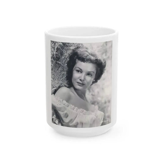 Joan Taylor #19 (Vintage Female Icon) White Coffee Mug 15oz - Go Mug Yourself